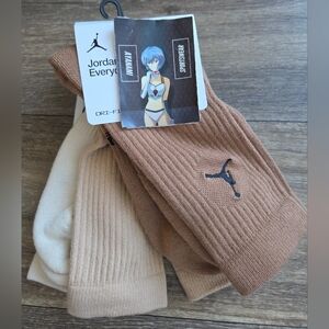 Jordan Dri-Fit Everyday Crew Socks Set 3 Pair Mens 6-8 Medium